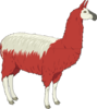 Red And White Llama Clip Art